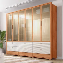 Guarda Roupa Evolution Casal Com Led 6 Portas 9 Gavetas Caemmun 29862