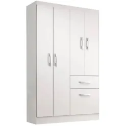 Guarda Roupa New Marbella Solteiro 5 Portas 1 Gaveta Evidencia Branco 48950