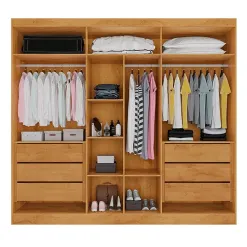 Guarda Roupa Oxford Casal 6 Portas 6 Gavetas Europa Interno