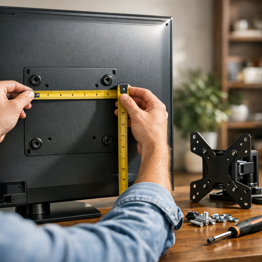 Padrão VESA da TV: como saber antes de comprar suporte medindo os furos traseiros com trena