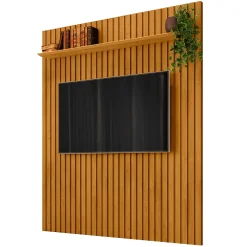 Painel Roma 180cm Com Prateleira Ripado Para Tv Ate 65 Polegadas Rv Moveis Cinamomo 85685