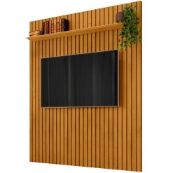 Painel Roma 180cm Com Prateleira Ripado Para Tv Ate 65 Polegadas Rv Moveis Cinamomo 85685