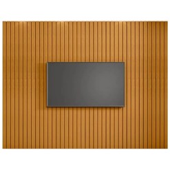 Painel Roma 230cm Sem Prateleira Ripado Para Tv Ate 75 Polegadas Rv Moveis Cinamomo 38042