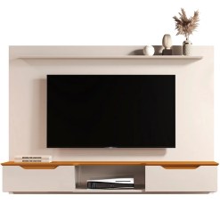 Painel Studio 218cm Para Tv Ate 75 Polegadas 2 Portas Edn Off White Cedro 54426