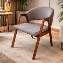 Poltrona Decorativa 018 Em Linho Jc 13225