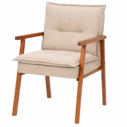 Poltrona Decorativa 025 Em Linho Jc Bege 26215