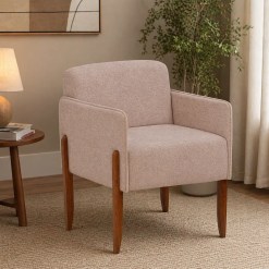 Poltrona Decorativa 040 Em Linho Jc 21131