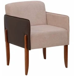 Poltrona Decorativa 040 Em Linho Jc Bege 23397