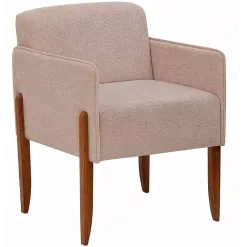 Poltrona Decorativa 040 Em Linho Jc Bege 50701
