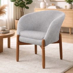 Poltrona Decorativa Afrodite Em Linho House Decor 66544