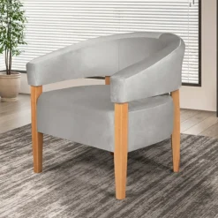 Poltrona Decorativa Valentina Em Linho House Decor 45265