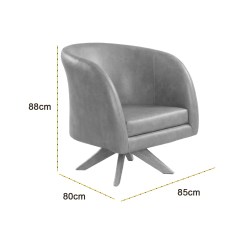Poltrona Giratoria Vancouver Em Recouro House Decor 74485