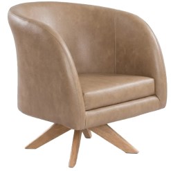 Poltrona Giratoria Vancouver Em Recouro House Decor Capuccino 66665