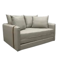 Sofa Cama Recife Casal Retratil Com Colchao Tecido Linho 155cm Jc Estofados Cinza 62466