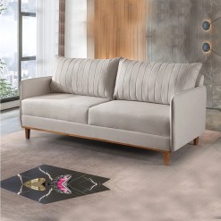 Sofa Living Persa Em Veludo 3 Lugares Com Almofadas Soltas 200cm House Decor 22327