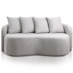 Sofa Organico Paraty Tecido Boucle 186 Jc Estofados Cinza 46082