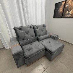 Sofa Rio 3 Lugares Em Veludo Retratil E Reclinavel 200cm Aifos 15004
