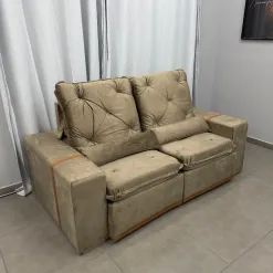 Sofa Rio 3 Lugares Em Veludo Retratil E Reclinavel 200cm Aifos 57318