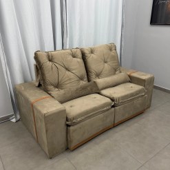 Sofa Rio 3 Lugares Em Veludo Retratil E Reclinavel 200cm Aifos 57318