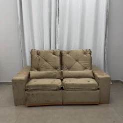 Sofa Rio 3 Lugares Em Veludo Retratil E Reclinavel 200cm Aifos 60055