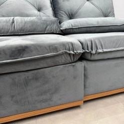 Sofa Rio 3 Lugares Em Veludo Retratil E Reclinavel 200cm Aifos 99938