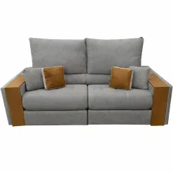 Sofa Sorrento 4 Lugares Retratil E Reclinavel Tecido Linho 230cm Innove Cinza 70212
