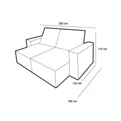 Sofa Vicam 029 Dubai Em Linho Com Molas Ensacadas 4 Lugares Retratil E Reclinavel 250cm 44910