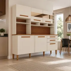 Armario De Cozinha Alexia 6 Portas 2 Gavetas Imop 53833