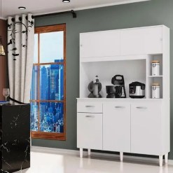 Armario De Cozinha Duda 120cm 5 Portas 1 Gaveta Poquema 88030