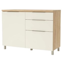 Balcao Marquesa 120cm 1 Porta 3 Gavetas Nesher Nature Greige 13032