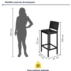 Banqueta Madri Em Corda Nautica Paonanda 76125