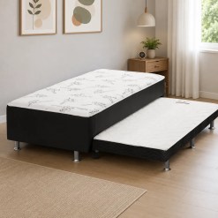 Cama Box Union Com Auxiliar Solteiro Ortopedica 88x188x43cm Ortobom 76213