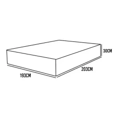 Colchao Dom Helio King Molas Ensacadas 30x203x193cm Ecotec 69520