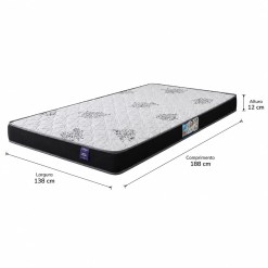 Colchao Light Ecotec Casal 12x188x138cm Espuma D20 87373
