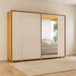 Guarda Roupa Dali Casal Com Espelho 2 Portas 8 Gavetas Madetec 54006