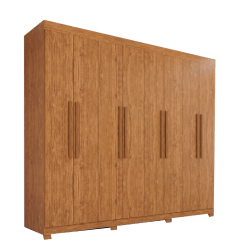 Guarda Roupa Milano Casal 8 Portas 4 Gavetas Imop Cinamomo 35341