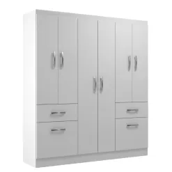 Guarda Roupa New Hercules Casal 8 Portas 2 Gavetas Evidencia Branco 55374