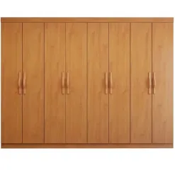Guarda Roupa Serenata Casal Sem Espelho 8 Portas 6 Gavetas Lopas Amendoa 57605