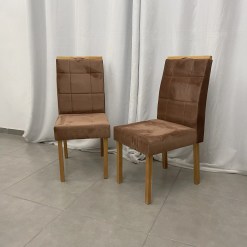 Kit 2 Cadeiras Giuliamayra Uniao Em Veludo Estofadas 70515