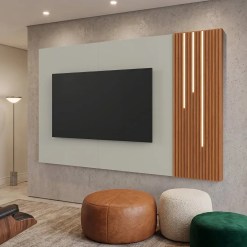 Painel Arezzo Mavaular 220cm Com Led Para Tv Ate 75 Polegadas 85501