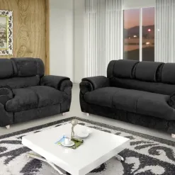 Sofa 7025 2 Lugares Em Tecido Suede 52556