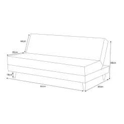 Sofa Cama Madrid Em Veludo 2 Lugares Com Encosto Reclinavel 180cm Luxury 88771