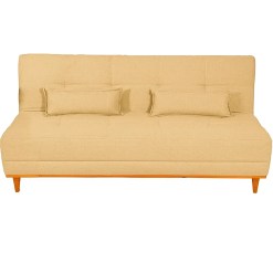Sofa Cama Madrid Em Veludo 2 Lugares Com Encosto Reclinavel 180cm Luxury Bege 24667