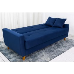 Sofa Cama Pamela 4 Lugares Reclinavel Com Bau 207cm Tecido Veludo Matrix 71868