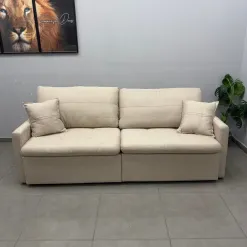 Sofa Cama Portinari 4 Lugares Retratil E Reclinavel 220cm Tecido Linho Innove 22914