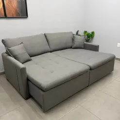 Sofa Cama Portinari 4 Lugares Retratil E Reclinavel 220cm Tecido Linho Innove 59471