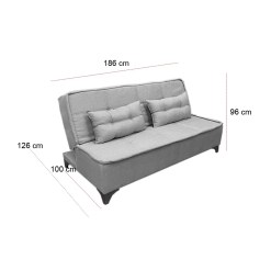 Sofa Cama Zayn Em Veludo 2 Lugares 186cm Boareto 57358