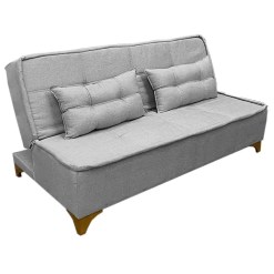 Sofa Cama Zayn Em Veludo 2 Lugares 186cm Boareto Cinza 88427