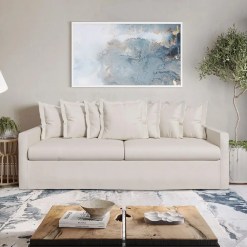 Sofa Enseada 200cm Em Linho 3 Lugares Estofart 19838