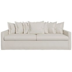 Sofa Enseada 200cm Em Linho 3 Lugares Estofart Bege 71488